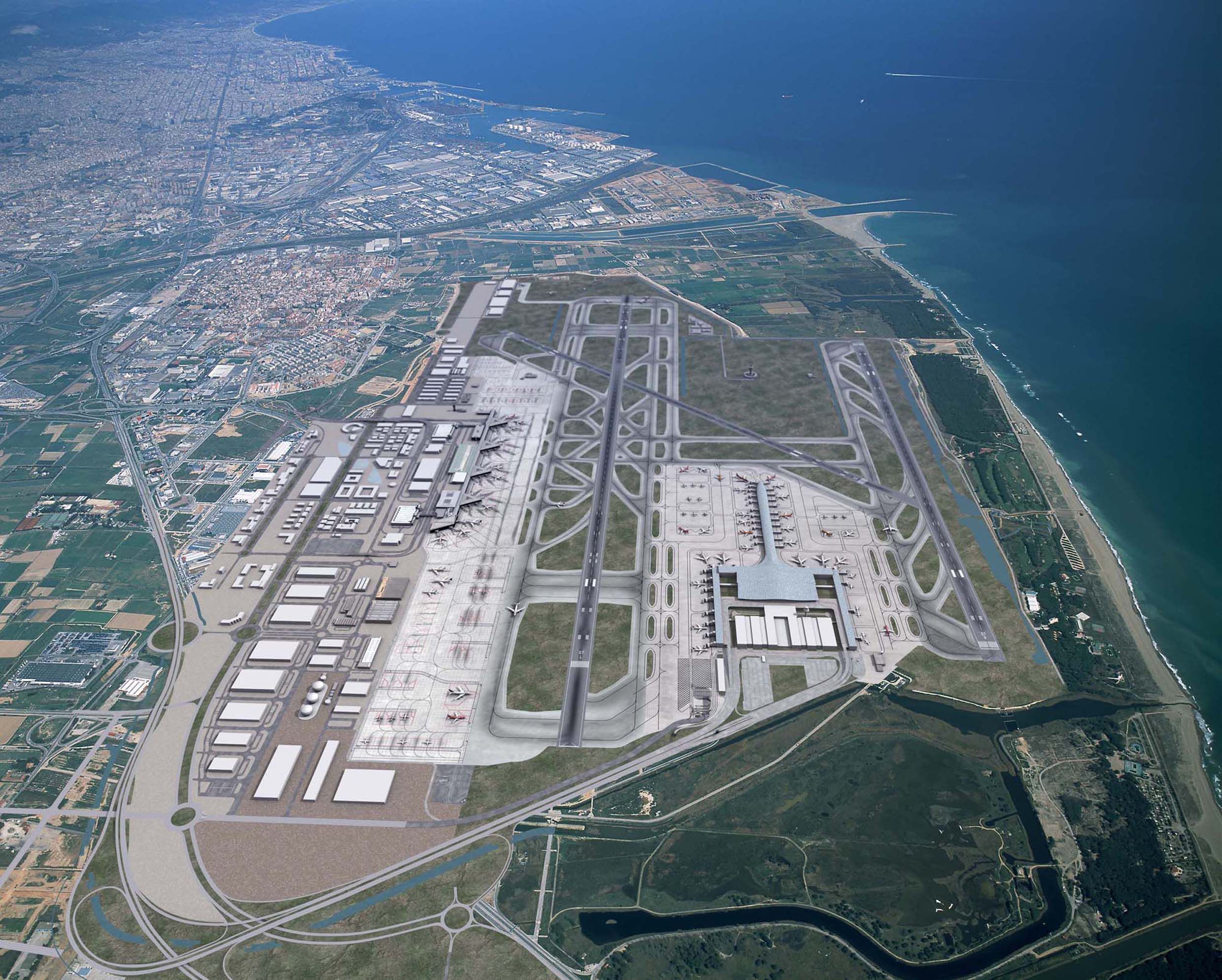 Vista aerea Aeropuerto del Prat